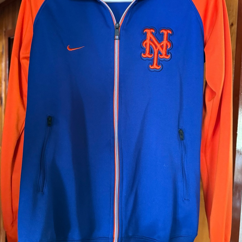 Nike Royal Blue and Orange Team Zip Jacket